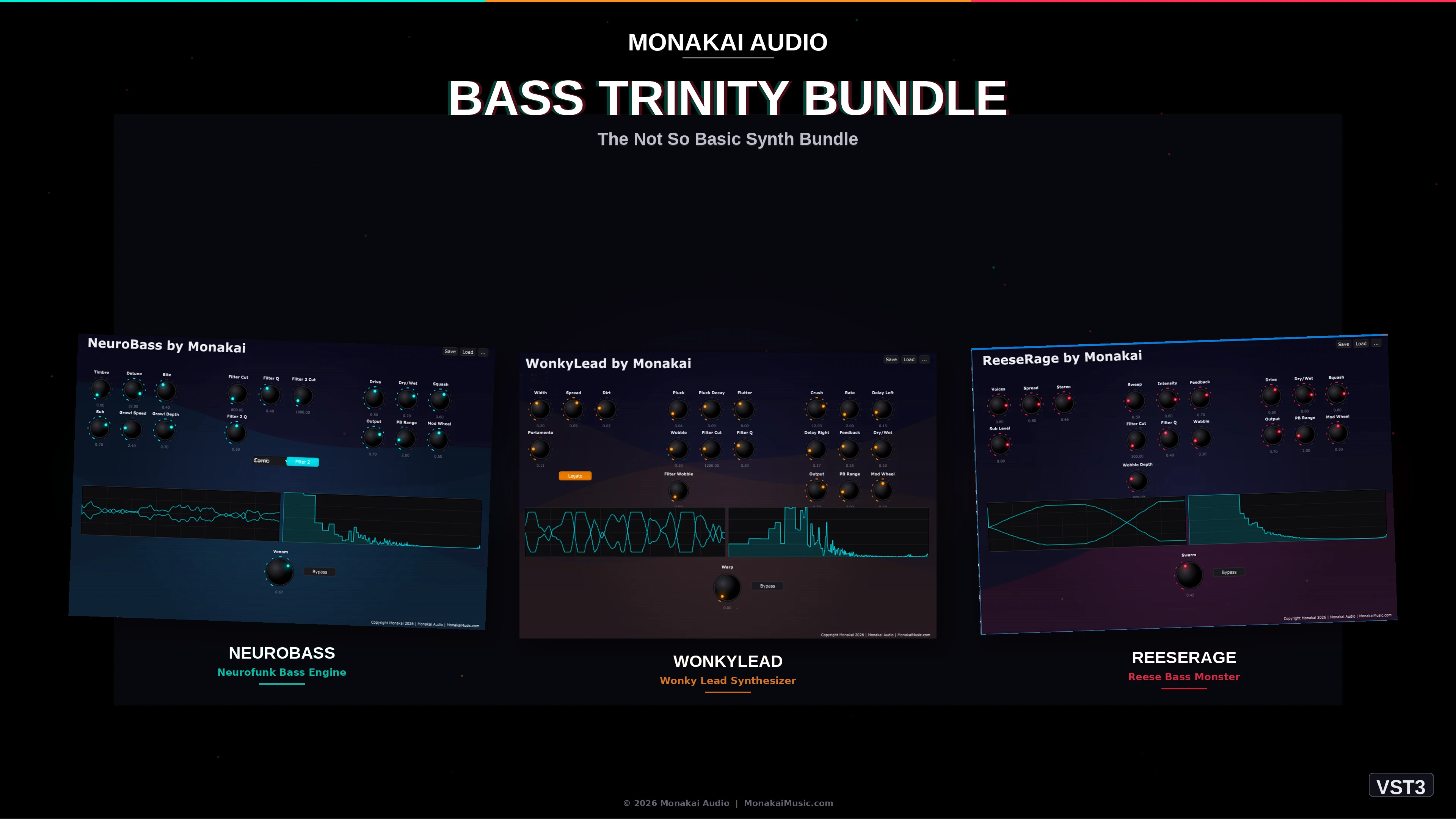 The Not So Basic Bundle by Monakai VST3 plugin interface for Windows