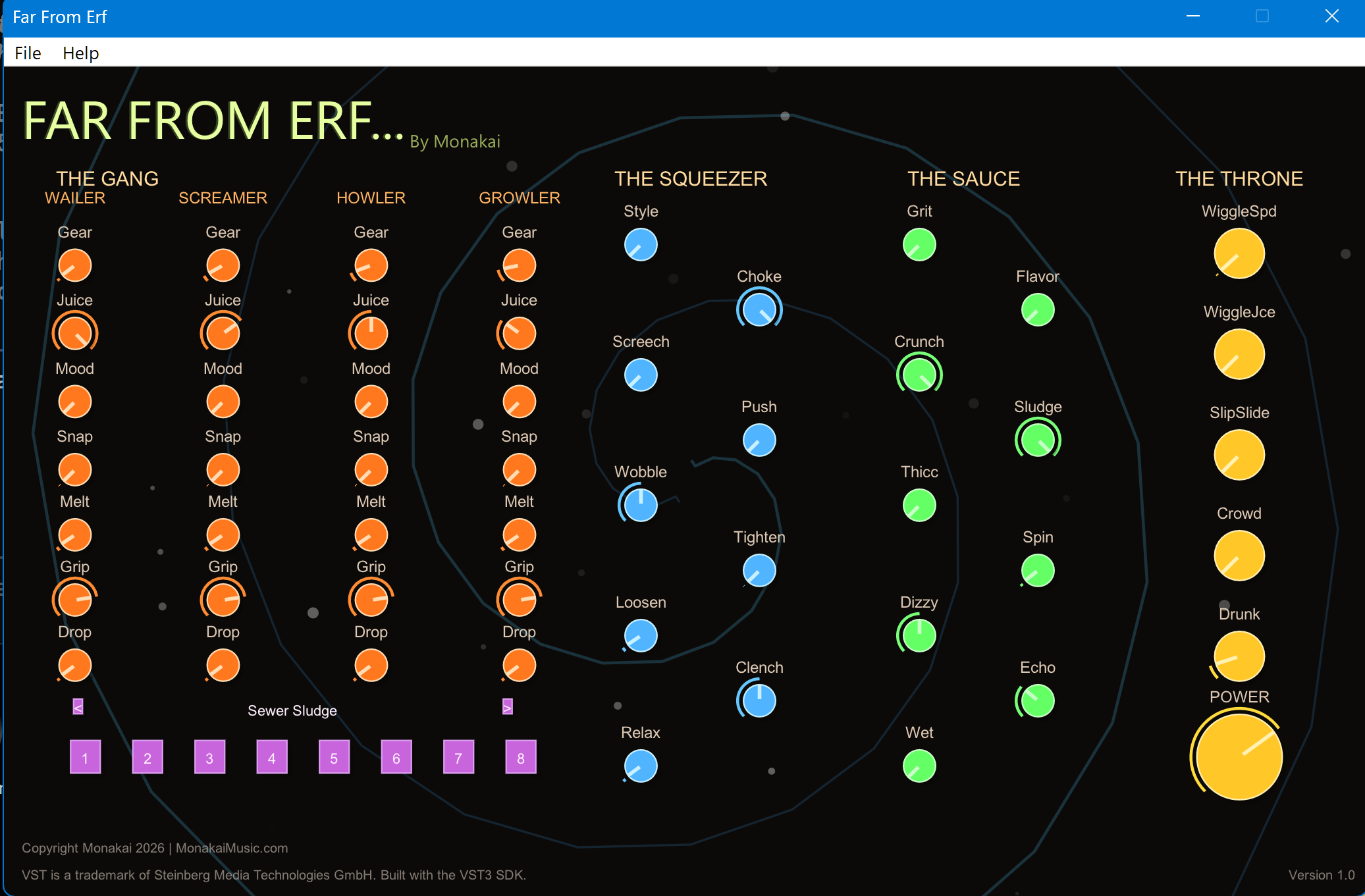 Far From Erf VST3 plugin interface for Windows