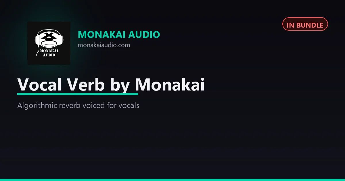 Vocal Verb by Monakai VST3 plugin interface for Windows