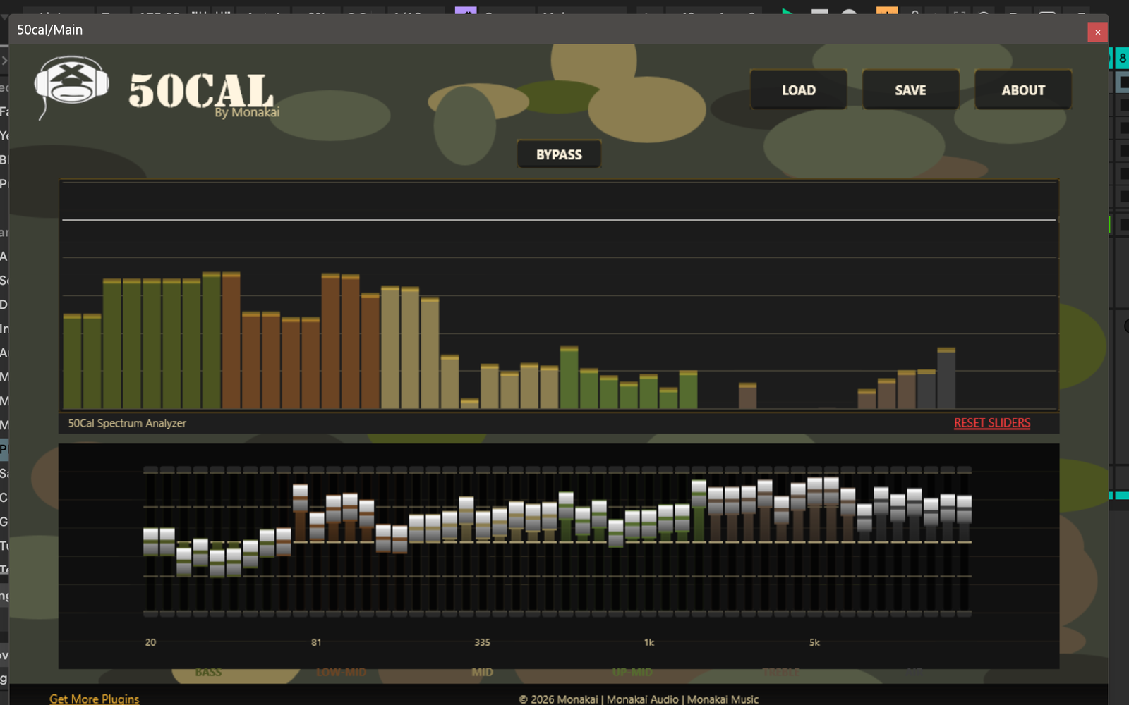 50Cal VST3 plugin interface for Windows